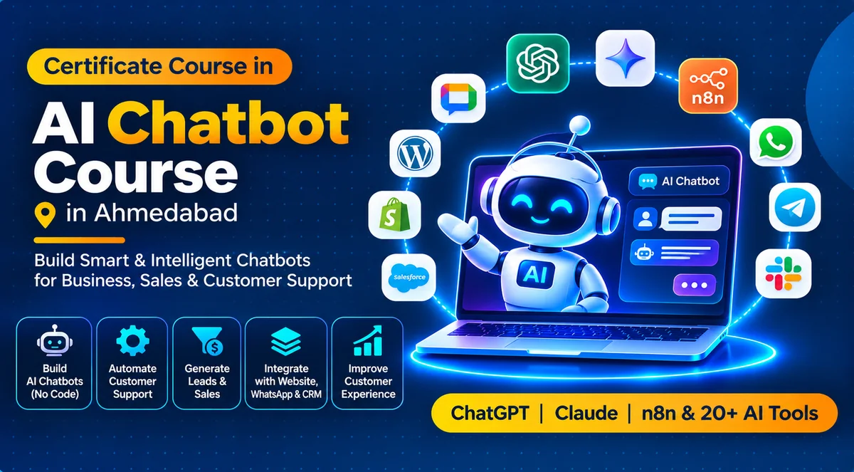 Illustration for AI Chatbot Course in Ahmedabad
