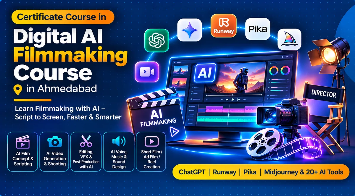 Creative AI filmmaking illustration