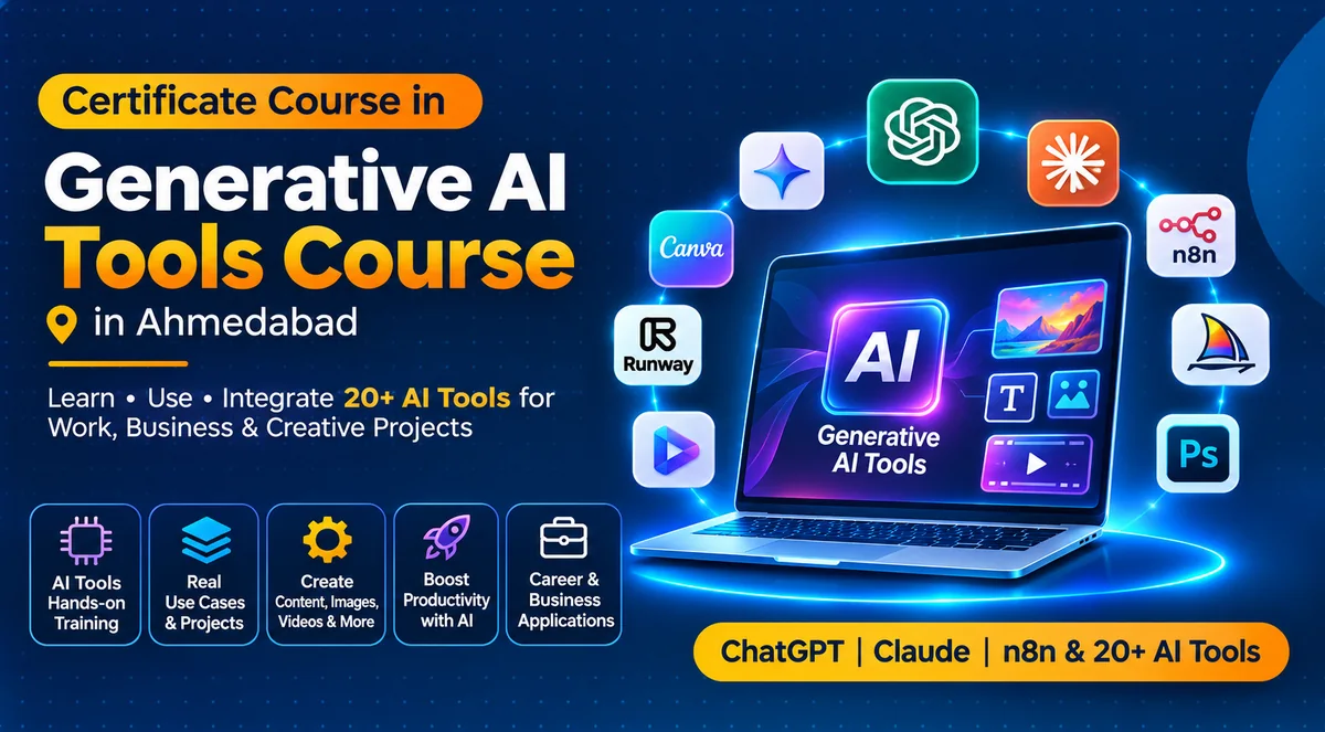 Generative AI tools and learning illustration