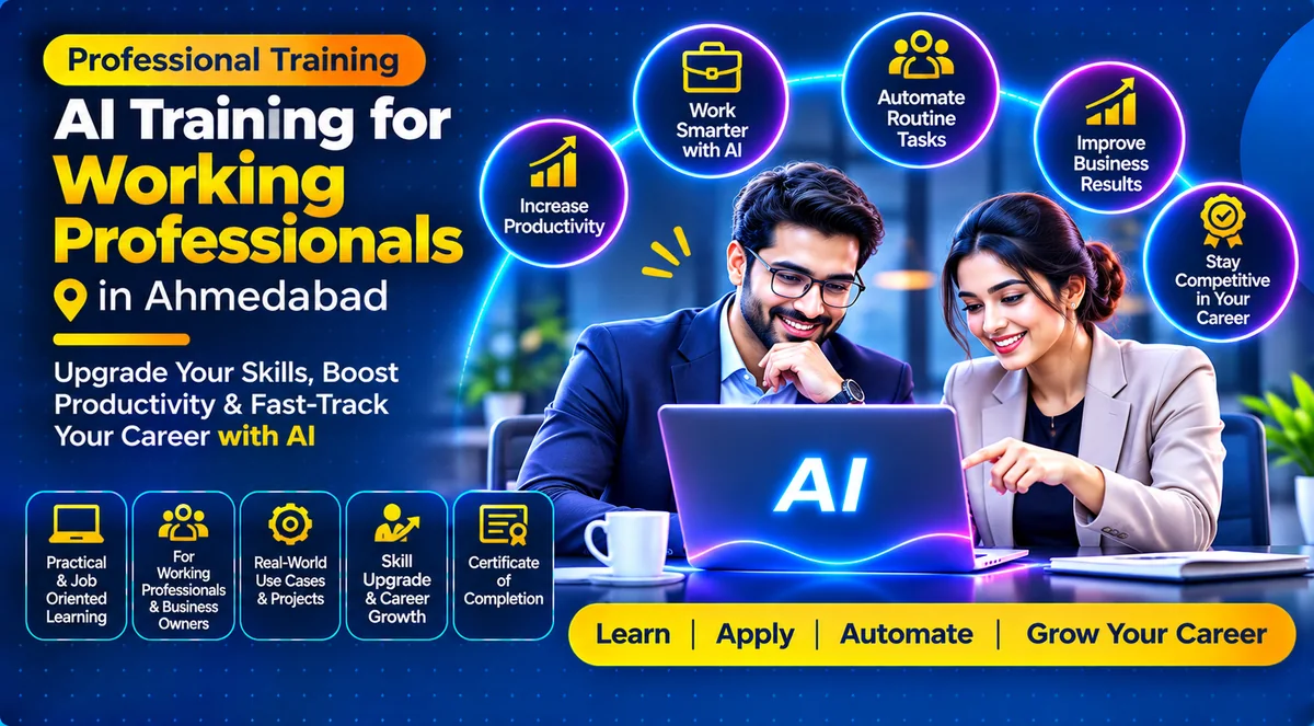 Illustration for AI Training for Working Professionals in Ahmedabad